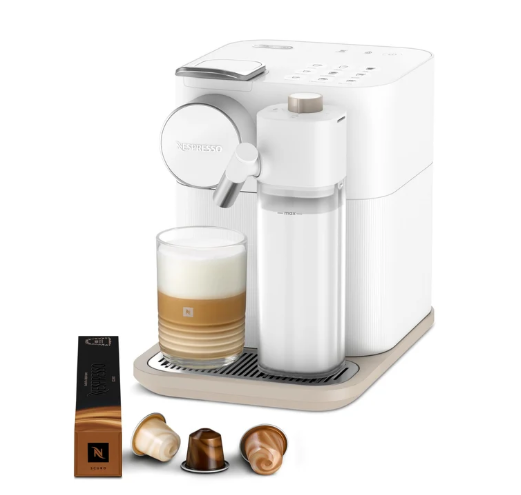 Nespresso De'Longhi EN640.W Gran Lattissima coffee capsule machine with automatic milk system, 19 bar pressure, 1400W, white