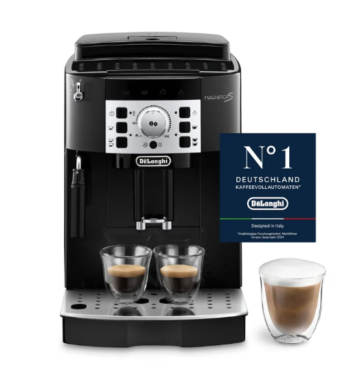 De'Longhi Magnifica S - Perfetto fully automatic coffee machine with classic milk frother, espresso and cappuccino coffee machine, control panel with buttons, black (ECAM22.110.B)